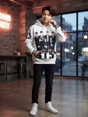 BTS Kpop Pullover Hoodie Size XL